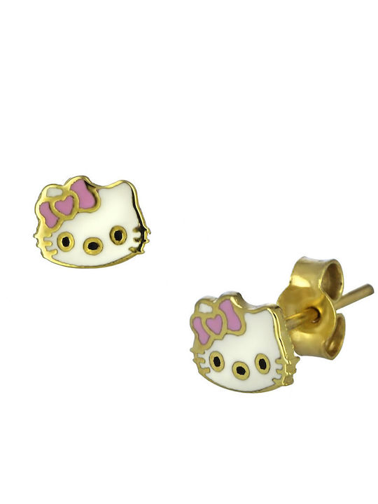 Gold Studs Kids Earrings 9K