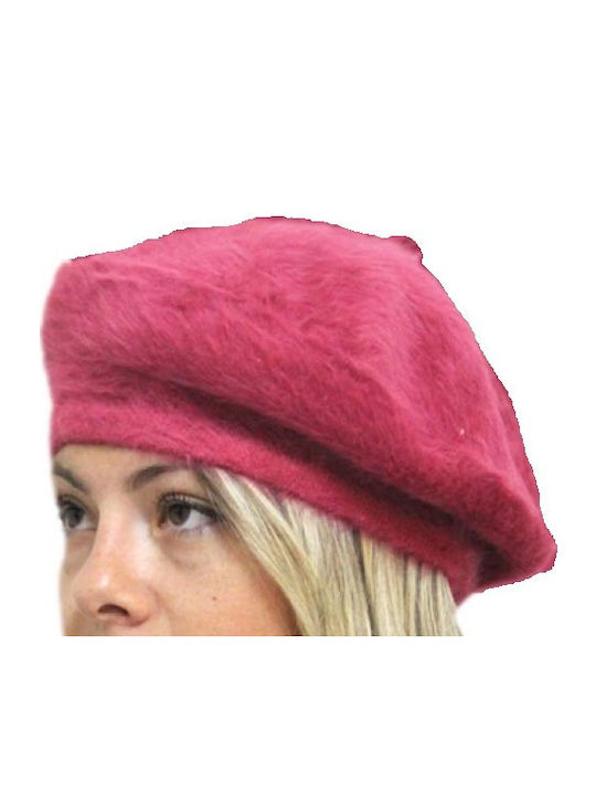 Tatu Moyo Furry Women's Beret Hat Pink