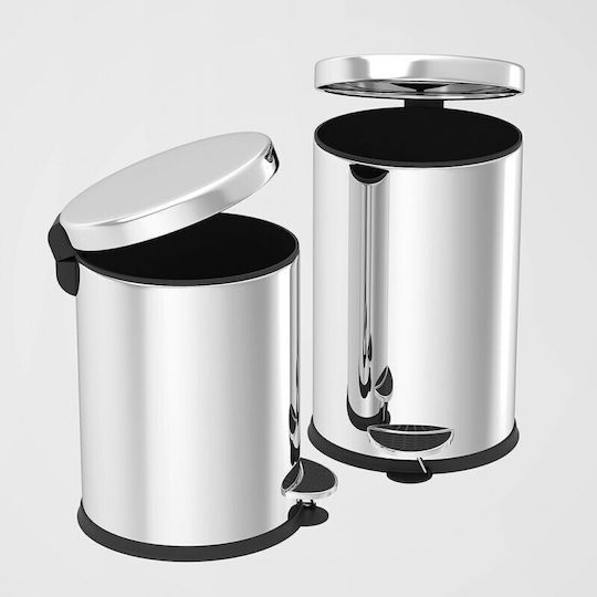 Inox Банята кошче 5лт Сребрист Inox Банята кошче 5лт Сребрист