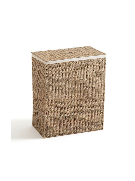 La Redoute Interieurs Wäschekorb Korbweide mit Deckel 50x30x60cm Beige