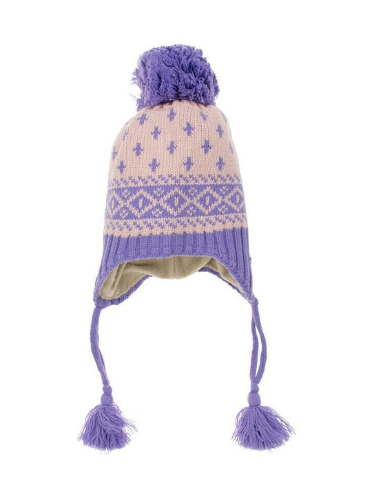 Kids Beanie Knitted Pink