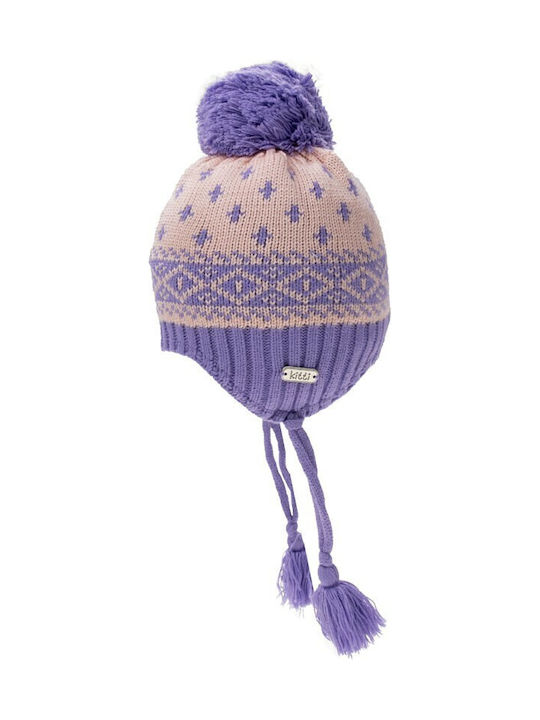 Kids Beanie Knitted Pink