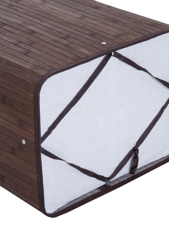 HomCom Laundry Basket Bamboo 72lt with Cap 40x30x60cm Brown