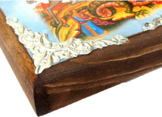 IconsGR Image St. George Wooden 11x15cm