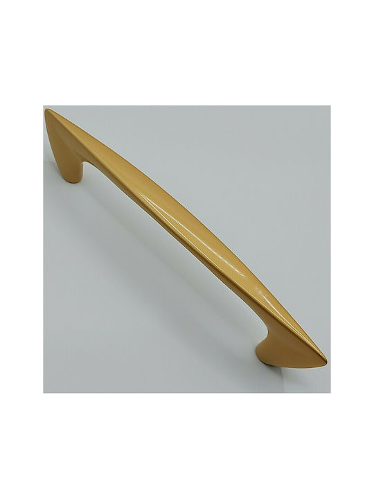 Obispa Handle Furniture made of Metallic & Zamak in Gold Color 160mm (Center Distance 128mm) 0146-128-20A1 1pcs