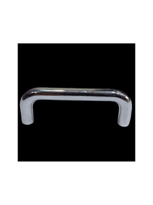 Handle Furniture made of Metallic & Zamak in Silver Color 74mm (Center Distance 64mm) 4001-064-INO 1pcs