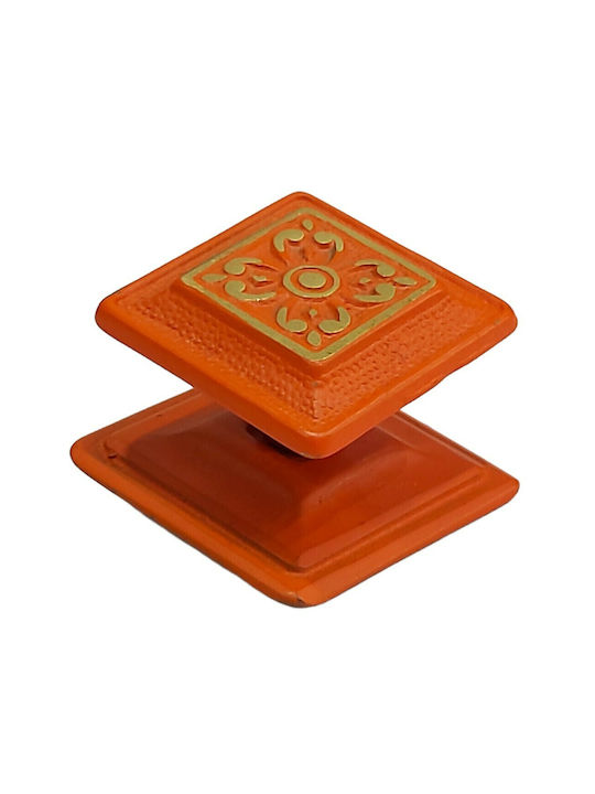 Knopf Möbelgriff aus Metallisch in Orange Farbe 11041-BRZ2 1Stück