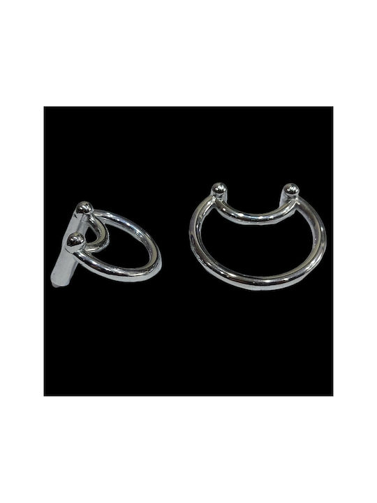 Λαβή Επίπλου από Ζάμακ & Μέταλλο σε Ασημί Χρώμα 59mm (Απόσταση Κέντρων 32mm) 11068-032-MAY