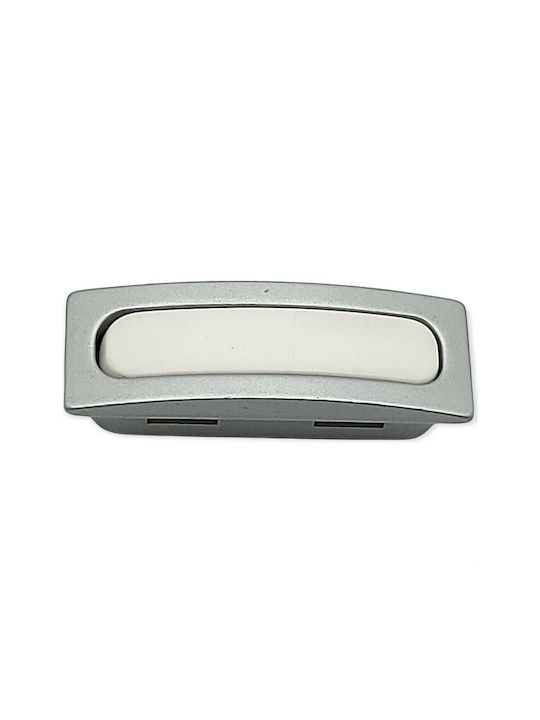 Pamar Buton Mobilier din Zamak & Plastic & Metal în Culoare Alb 0721-000-LEF1 1buc