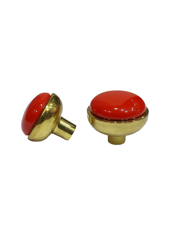 Buton Mobilier din Metal în Culoare Roșu 11219-20A1 1buc
