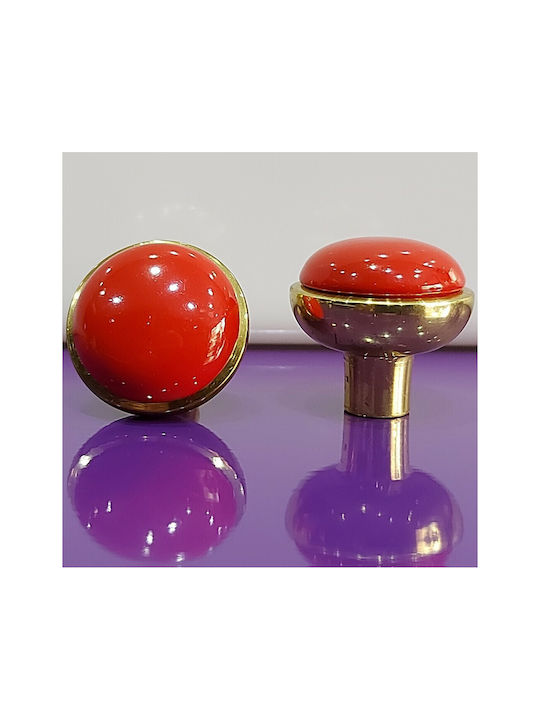 Buton Mobilier din Metal în Culoare Roșu 11219-20A1 1buc