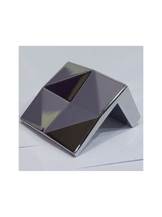 Furnipart Buton Mobilier Mânere de mobilier din Metal & Zamak în Culoare Argintiu 39mm (Distanța între Centre 32mm) 7527-032-INO1 1buc