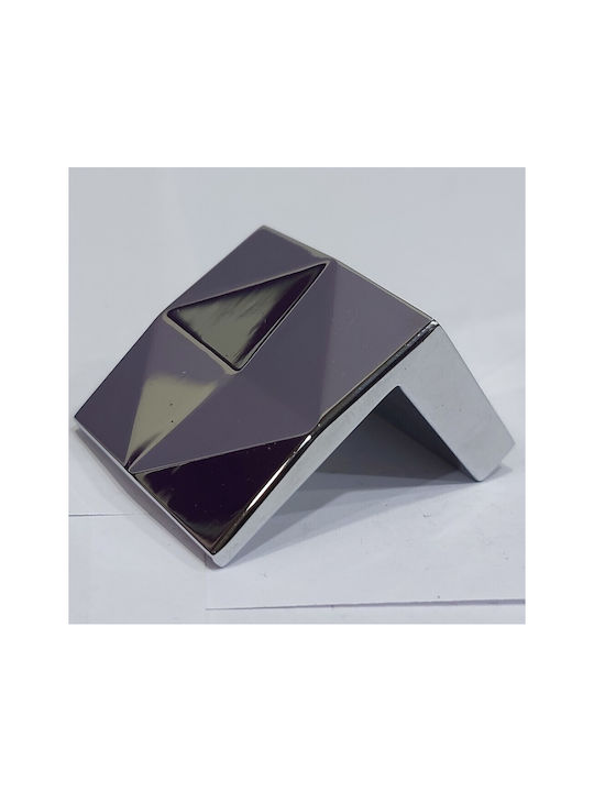 Furnipart Buton Mobilier Mânere de mobilier din Metal & Zamak în Culoare Argintiu 39mm (Distanța între Centre 32mm) 7527-032-INO1 1buc