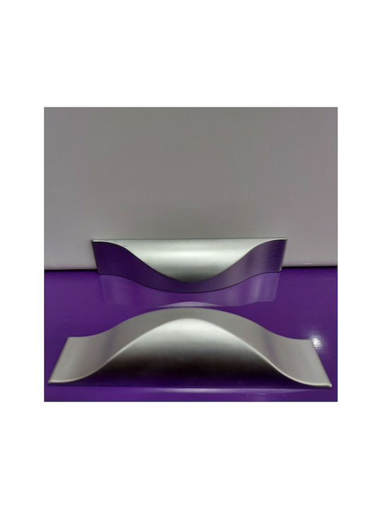 Handle Furniture Flush Handle made of Metallic in Silver Color 148mm (Center Distance 96mm) 4064-96-10C1 1pcs