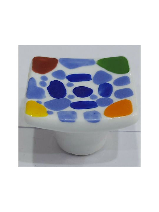 Buton Mobilier din Porțelan în Culoare Multicolor 9099-000-XEIR 1buc
