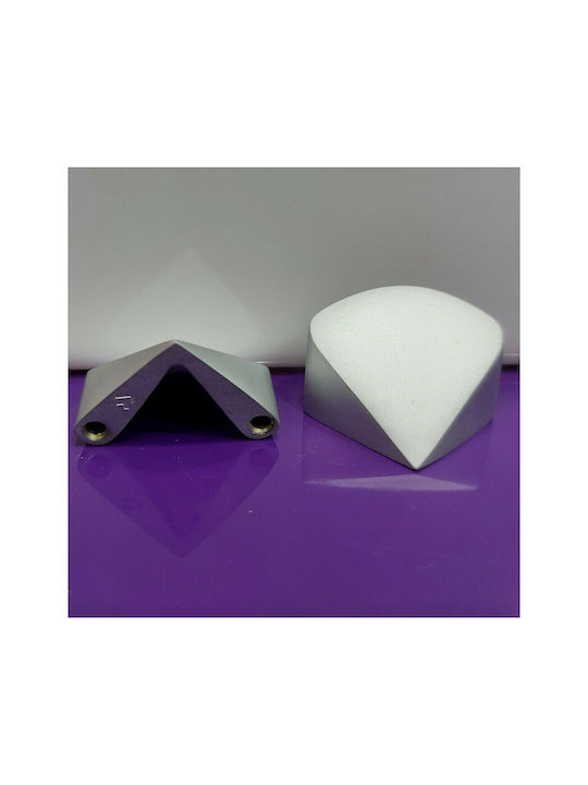 Furnipart Mâner Mobilier Mânere de mobilier din Metal & Zamak în Culoare Argintiu 40mm (Distanța între Centre 32mm) 7202-10C1 1buc
