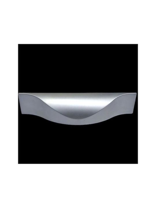 Handle Furniture Flush Handle made of Metallic in Silver Color 148mm (Center Distance 96mm) 4064-96-10C1 1pcs
