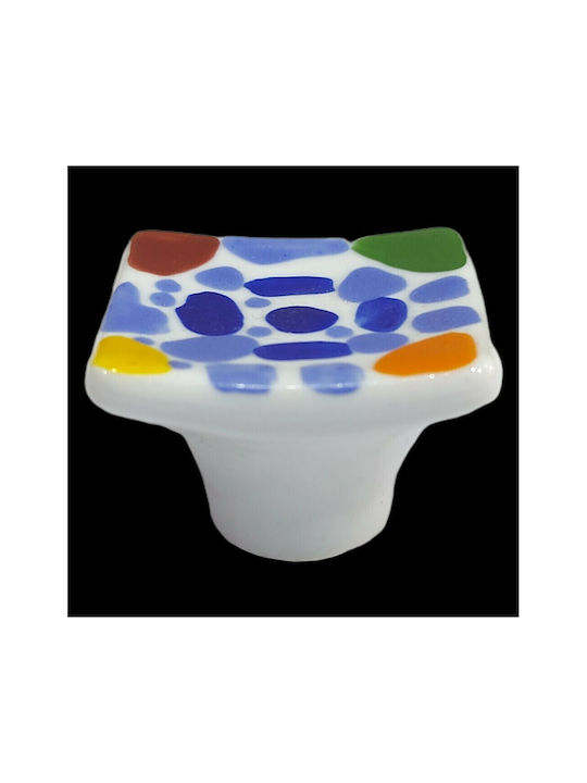 Buton Mobilier din Porțelan în Culoare Multicolor 9099-000-XEIR 1buc