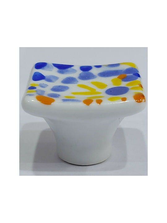 Knob Furniture made of Porcelain in Multicolour Color 9100-000-XEIR 1pcs