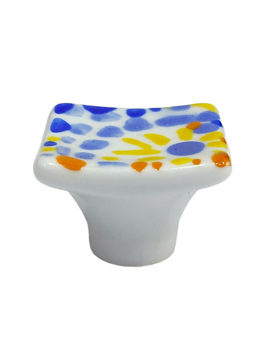 Knob Furniture made of Porcelain in Multicolour Color 9100-000-XEIR 1pcs