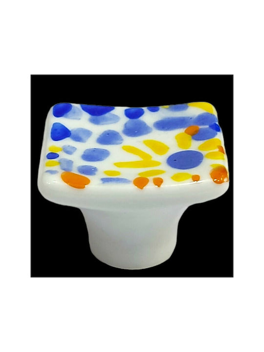 Knob Furniture made of Porcelain in Multicolour Color 9100-000-XEIR 1pcs