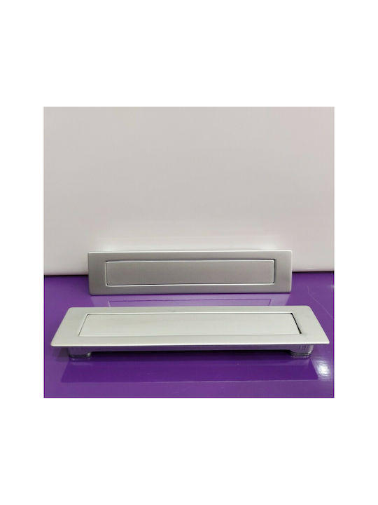 Obispa Handle Furniture Flush Handle made of Metallic & Zamak in Silver Color 147mm (Center Distance 128mm) 0460-10C1 1pcs