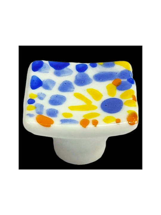 Knob Furniture made of Porcelain in Multicolour Color 9100-000-XEIR 1pcs
