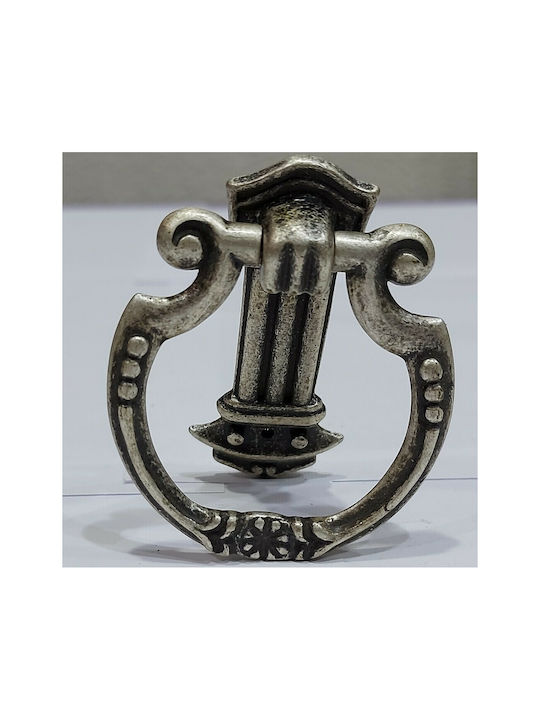 Pamar Antic Mâner Mobilier din Zamak & Metal în Culoare Argintiu 0725-ARG1 1buc
