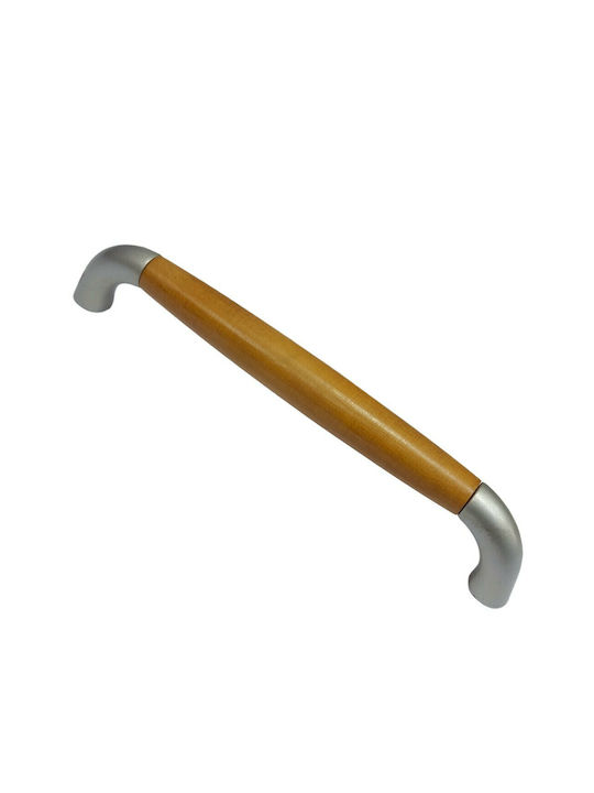 Handle Furniture made of Wooden & Metallic in Brown Color 174mm (Center Distance 160mm) 0272-160-10C 1pcs