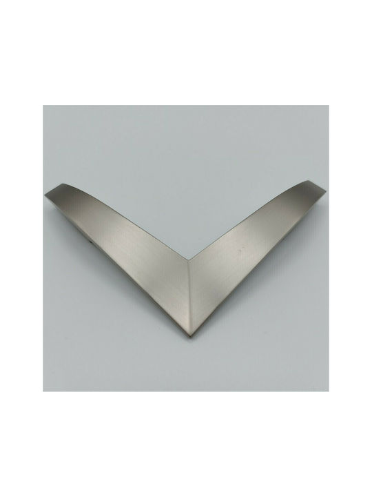 Furnipart Mâner Mobilier din Metal & Zamak NICKEL-MAT 186mm (Distanța între Centre 128mm) 7510-128-G 1buc