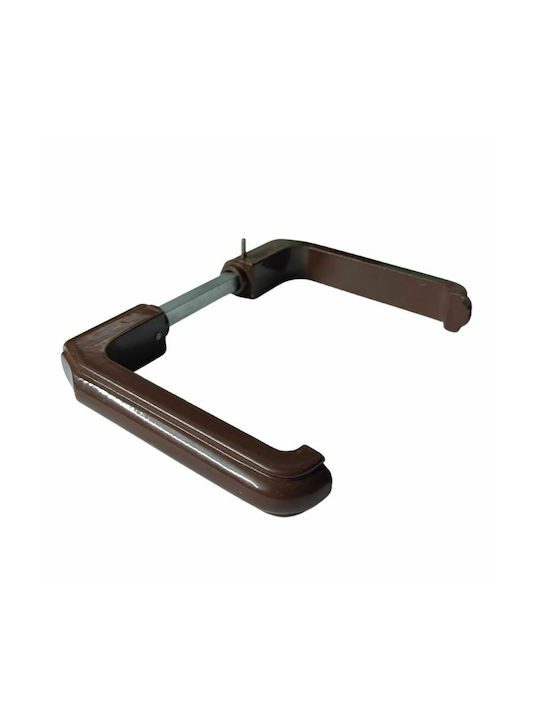 Middle Door Lever Rosette Pair Brown