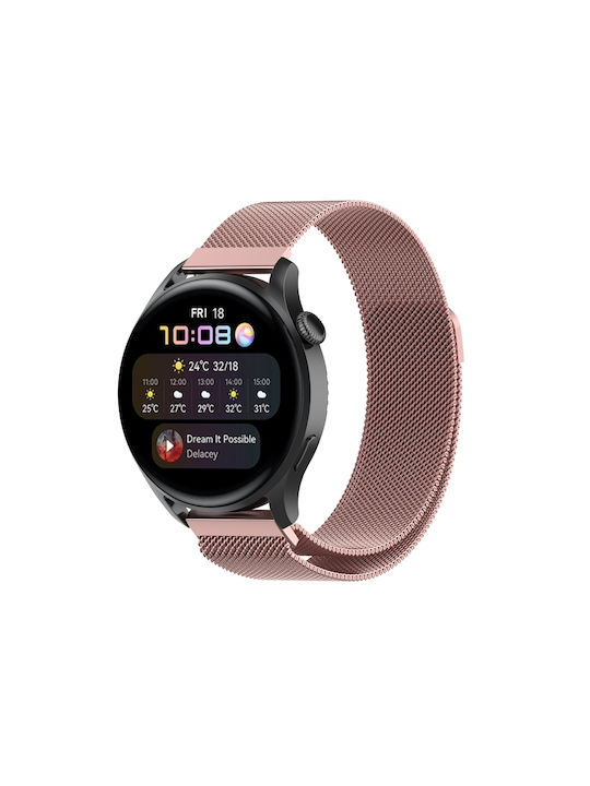 Λουράκι Ανοξείδωτο Ατσάλι Ροζ (3Huawei Watch GT2 / GT3 (42mm) / GT3 Pro (43mm))