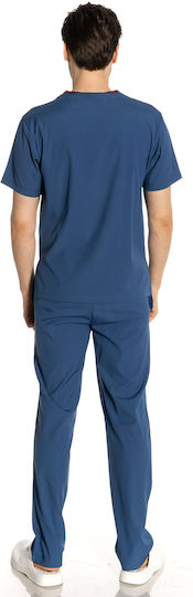 Women's Blue Pants & Blouse Set