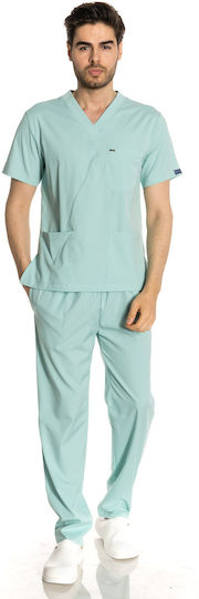 Women's Light Blue Pants & Blouse Set
