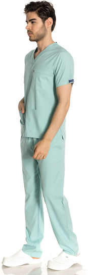 Women's Light Blue Pants & Blouse Set