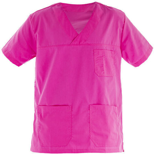 Medizinische Bluse Lila aus Baumwolle und Polyester