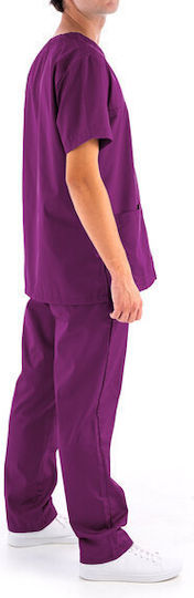 Men's Purple Pants & Blouse Set