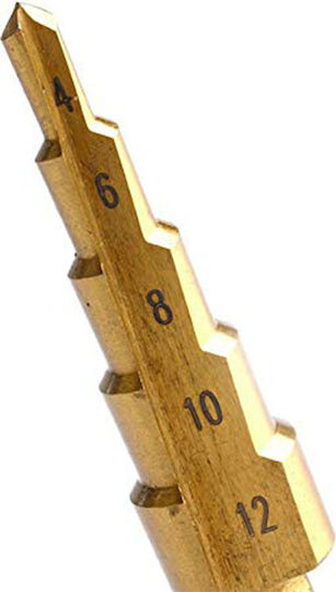 Conical Drill HSS Titanium with Triangular Shank for Metal και Wood
