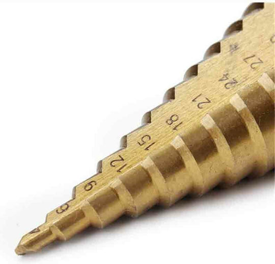 Konischer Bohrer HSS Titan für Metall και Holz 4-39mm