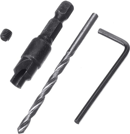 Set of 4 Drills with Hexagonal Shank for Wood