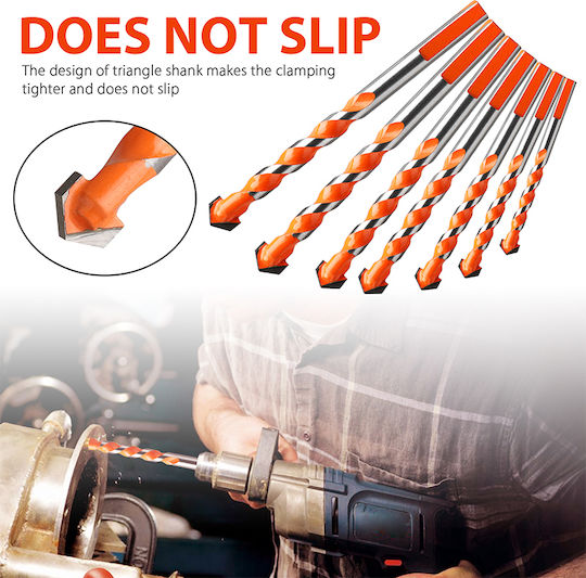 SKS Tools Σετ 5 Τρυπάνια Καρβιδίου με Τρίπλευρο Στέλεχος