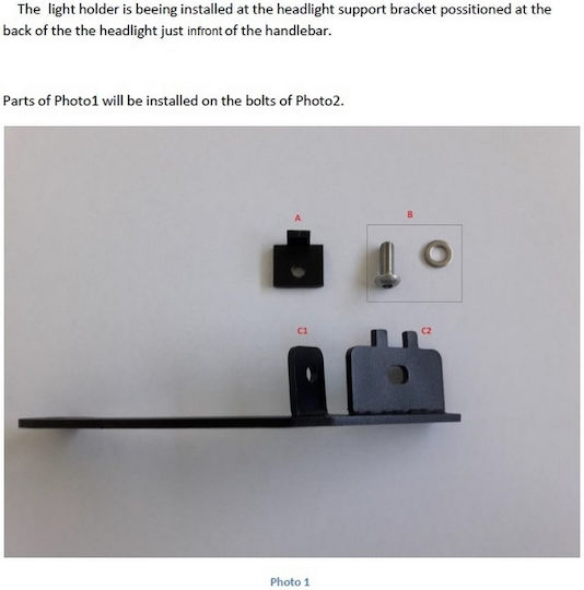 Moto Discovery Bases for Projectors Μοτοσυκλέτας in Black Color 313041.
