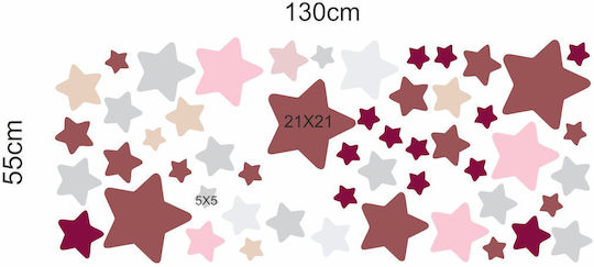Caravelshop Детска стикерна за стена Стъкло 130x55бр 59бр Caravelshop Детска стикерна за стена Стъкло 130x55бр 59бр
