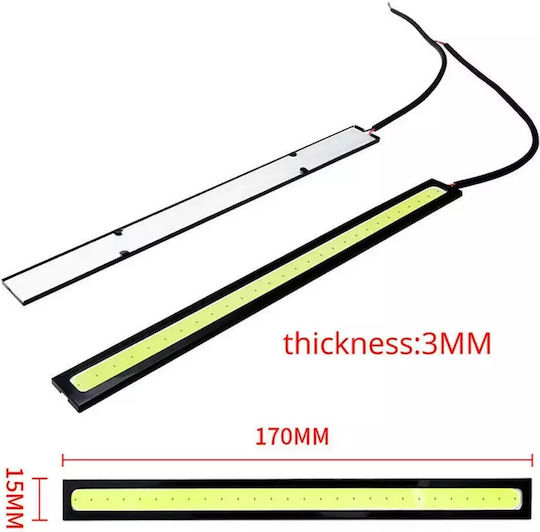 Drl 28 Daytime Running Lamps Car in Bar Shape LED 12V 6W 17cm with White Lighting 10pcs
