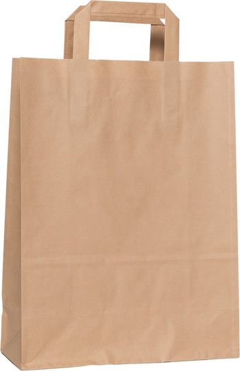 Papiertüten für Verpackungen Kraft mit Griff Beige 28x22x10cm 250Stück