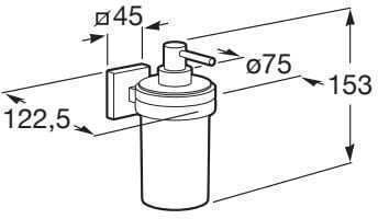 Roca Wandmontierter Spender Glas Silber 300ml