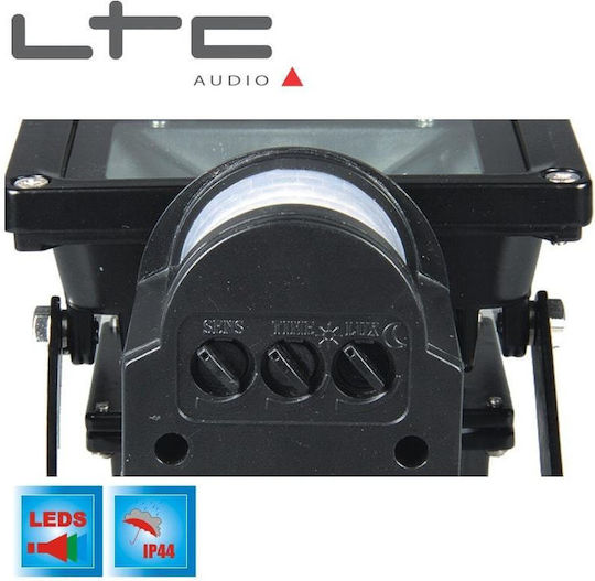 LTC Audio Στεγανός Προβολέας LED 10W με Αισθητήρα Κίνησης IP44