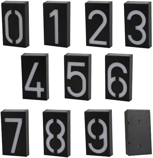 Led Wall Mounted Solar Light House Number 0.36W with Photocell IP55