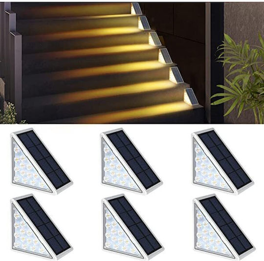Set of 2 Floor Solar Lights 0.6W 80lm Warm White 3000K with Photocell IP67