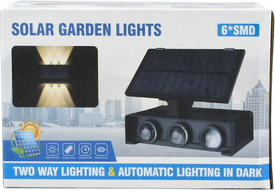 Wall Mounted Solar Light 6W with Warm White Light 3000K IP65